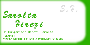 sarolta hirczi business card